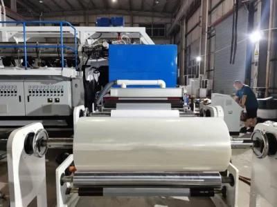 1800mm Hot Melt PE PP EVA PVC TPE TPU Plastic Film Poly to Poly Extrusion Coating ...