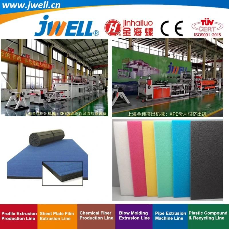 Jwell- XPE Plastic Foaming Sheet Extrusion Line Making Machine Machinery for Automobile Air Conditioning Construction Sports|Shoe and Luggage Floating