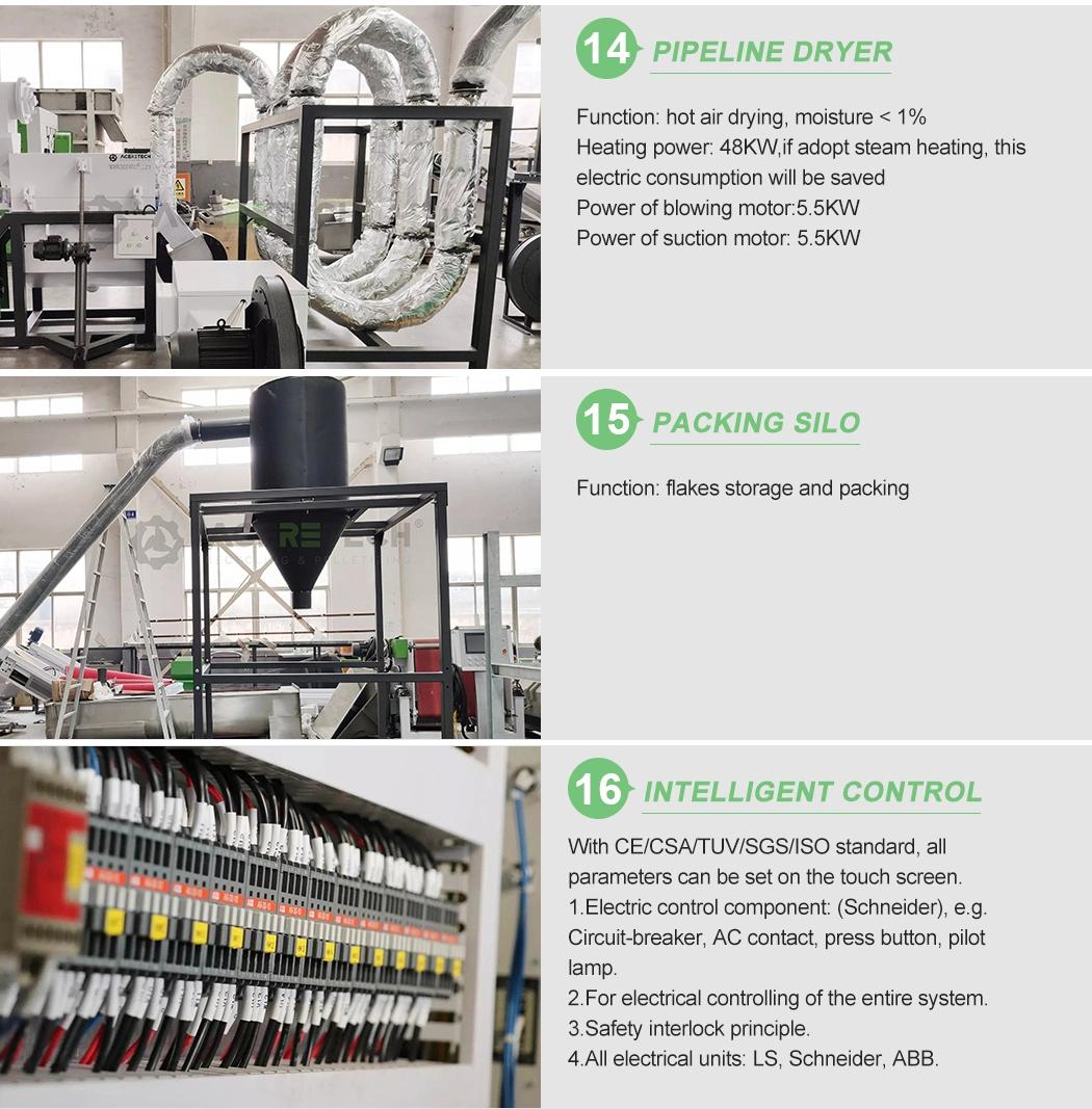 Aceretech High Efficiency PP Woven Bag Recycling Plastic Bottles Washing Machine