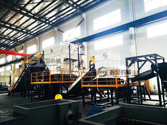 Aluminum Recycling Shredder Plant / Waste Plastic Shredder Plant