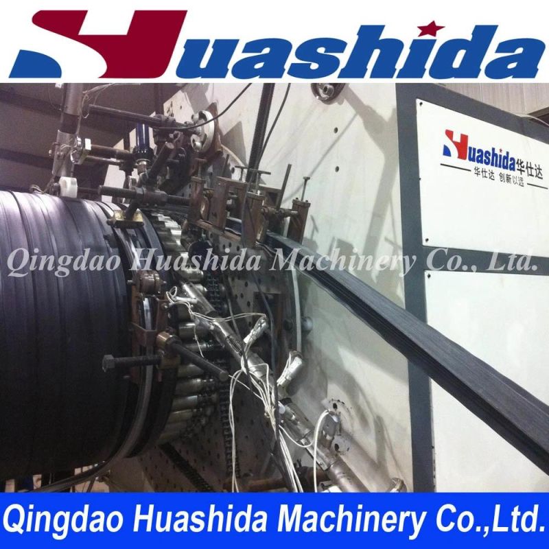 Hollow Wall Metal Reinforced Pipe Making Line / Pipe Extrusion Line