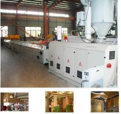 WPC PVC-Wood Single-Screw Extrusion Line for Making Ceiling (With Natural Wooden Grain)