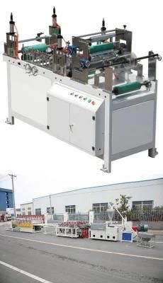 WPC (PVC+Wood) Furniture Cabinet Boards Online Heating Transfering Extrusion Line