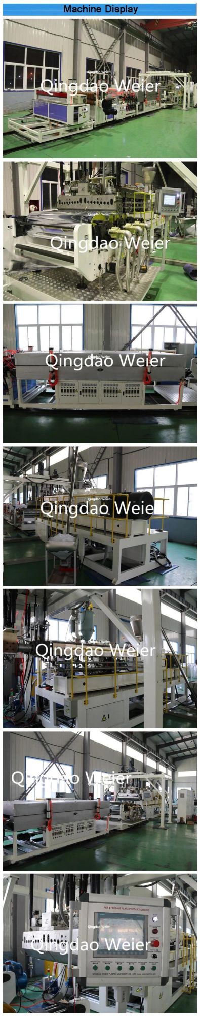 Pet Transparent Roof Sheet Plate Extruding Line in China Top Manufacture