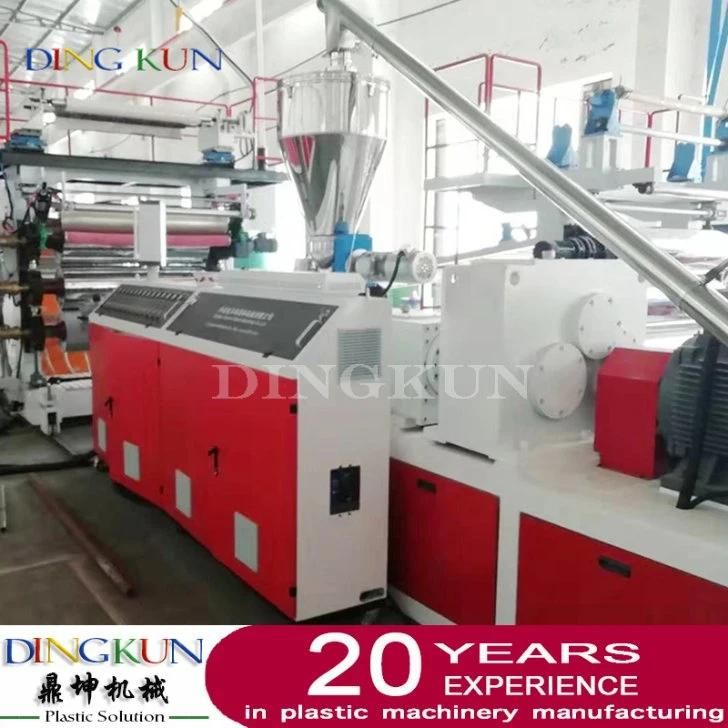 PVC Marble Sheet Profile Extrusion Line Making Machine Conical Twin Screw Machine for Customized Profile