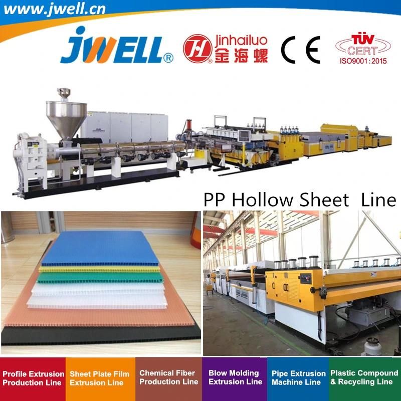 PC/PP/PE Plastic Hollow Cross Section Plate Extrusion Line