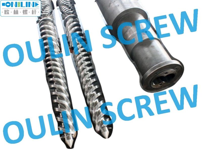 Cincinnati Cmt68 Twin Conical Screw and Barrel for PVC Pipe, Sheet, Profiles, Foam, Granulation