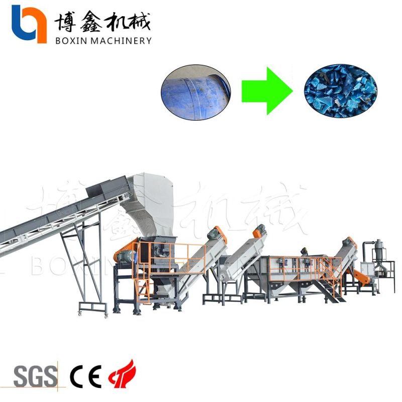Hard Plastic Pet PP PE HDPE LDPE BOPP Waste Bottles Flakes Crushing Washing Dewatering Recycling Plant Line Facility Cost