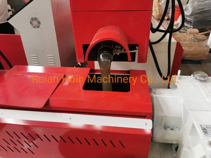 Double Screws Plastic Granules Extruding Machine with Hydraulic Screen
