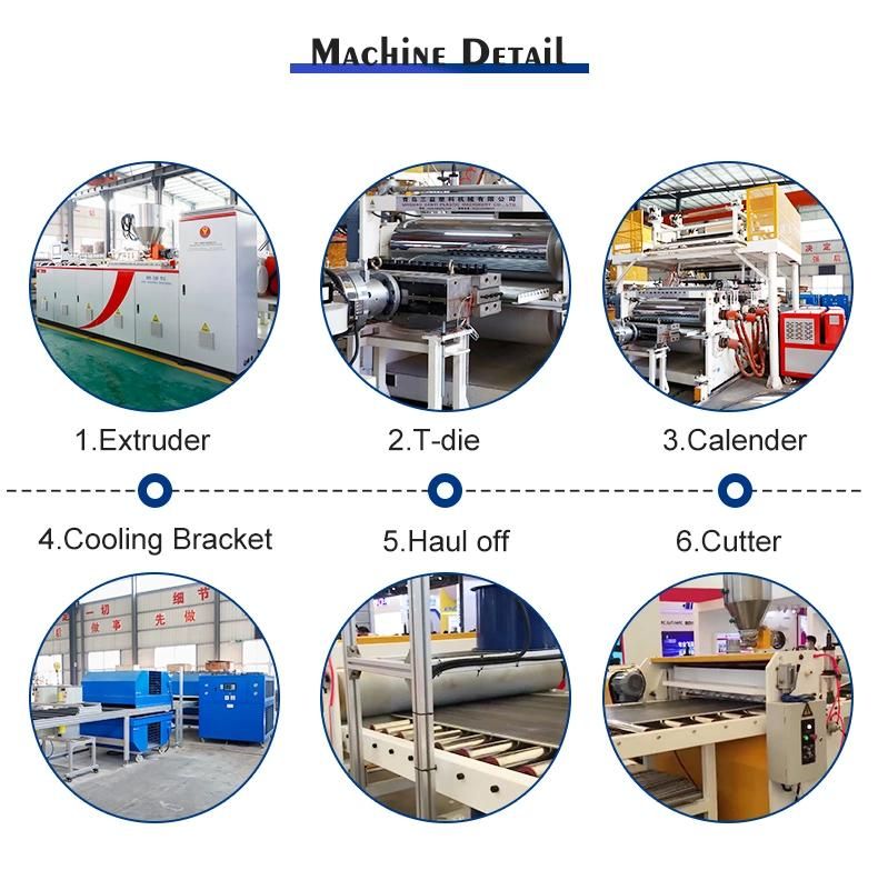 Spc PVC Multi Layer Flooring Tile Extrusion Line with Siemens PLC Control System