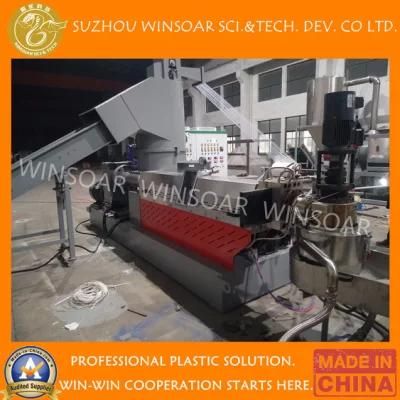 Plastic Crushed Washed Dry PE HDPE Film Two Double Stage Recycling Granulating Pelletizing ...
