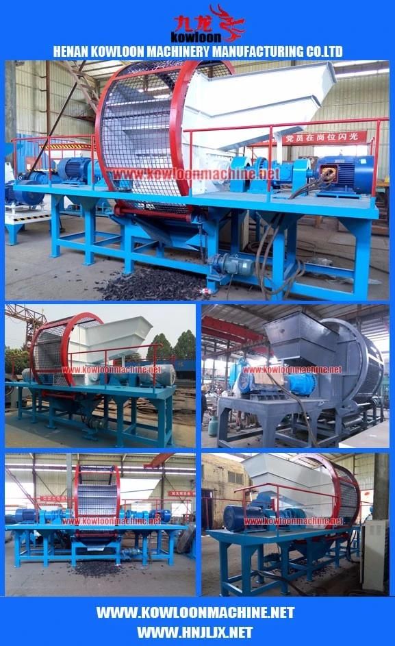 Double Shaft Tire Recycling Shredder