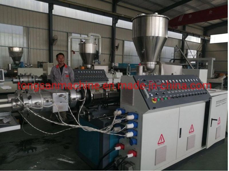 16-40mm Four Cavity PVC Pipe Extrusion Line Making Machine Sjms65/132